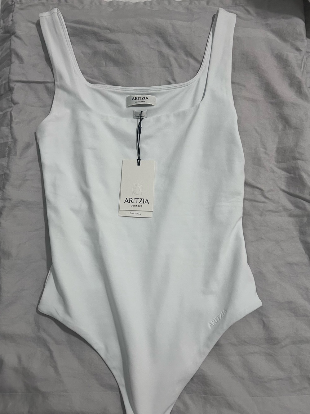 Aritzia White Original Contour Bodysuit size S